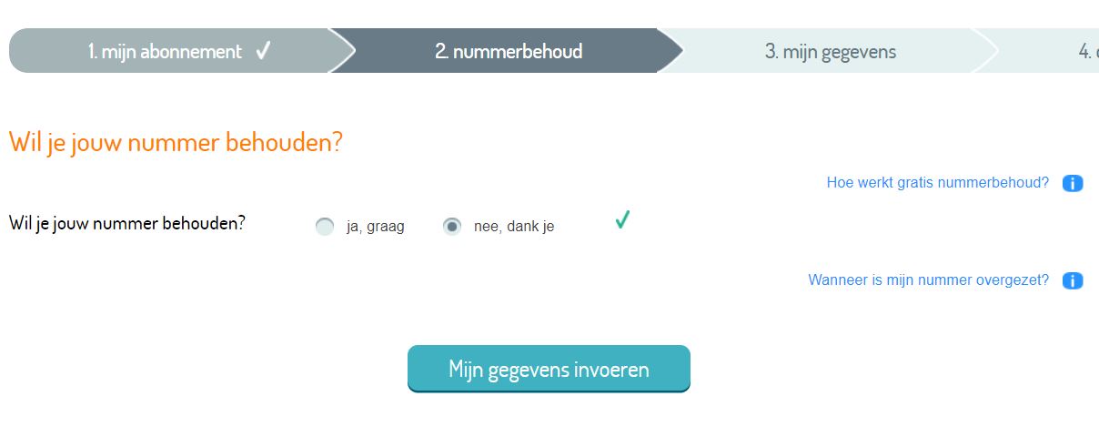 Nieuw telefoonnummer opgeven bij Simyo