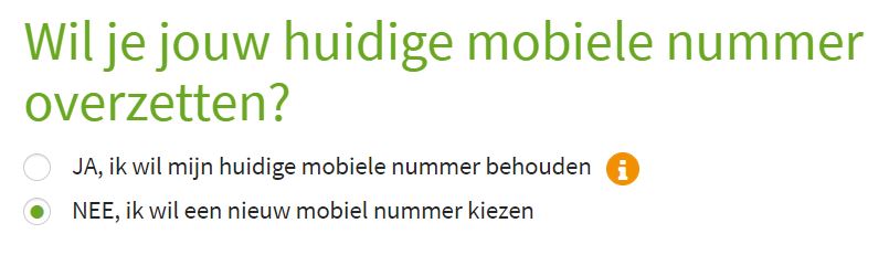 Nieuw telefoonnummer opgeven bij Robin